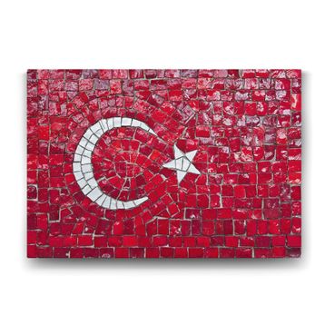 Tabloshop Dekoratif Türk Bayrağı 90x60 cm Tablo