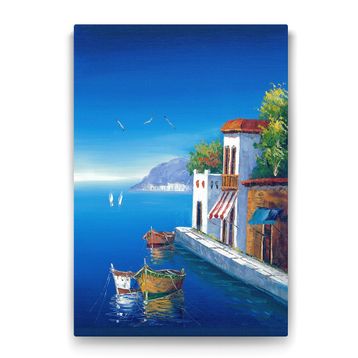 Tabloshop Deniz Tekne Martılar Manzara 80x125 cm Tablo