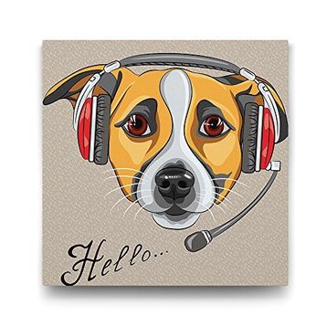 Tabloshop Dj Dog Hello 40x40 cm Tablo