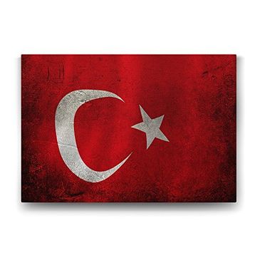 Tabloshop Eskitme Türk Bayrağı 90x60 cm Tablo