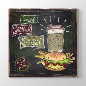 Tabloshop Fast Food 40x40 cm Tablo