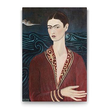 Tabloshop Frida Kahlo Kadife Elbiseli 50x75 cm Tablo