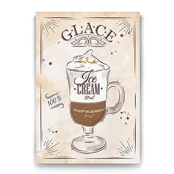 Tabloshop Glace Kahve Tarifi 100x140 cm Tablo
