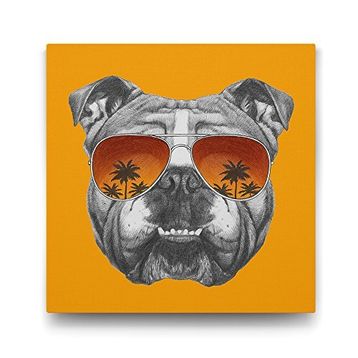 Tabloshop İngiliz Bulldog 60x60cm Tablosu