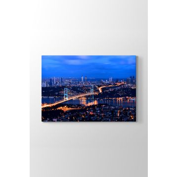 Tabloshop İstanbul Gece Köprü 100x70 cm Tablo