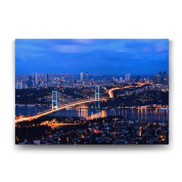 Tabloshop İstanbul Gece Köprü 100x70 cm Tablo