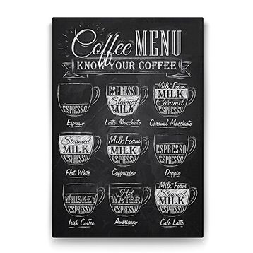 Tabloshop Kahve Menüsü 40x60 cm Tablo