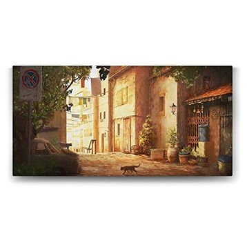 Tabloshop Kedili Sokak 140x70 cm Tablo