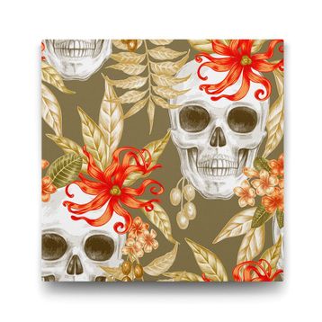 Tabloshop Kuru Kafalar Çizim 40x40 cm Tablo