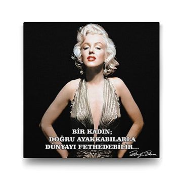 Tabloshop Marilyn Monroe Sözleri 70x70 cm Tablo
