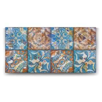 Tabloshop Mavi Mozaik Desenler 160x80 cm Tablo