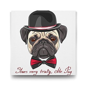 Tabloshop Mr. Pug 70x70 cm Tablo