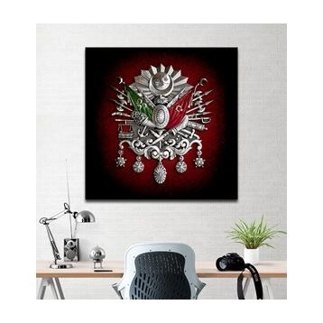 Tabloshop Osmanlı Devlet Arması 40x40 cm Tablo