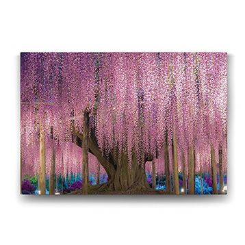 TabloShop -Pembe Wisteria Ağacı 90x60 cm Tablo