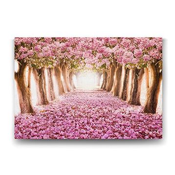 Tabloshop Pempe Çiçekli Ağaçlar 100x70 cm Tablo
