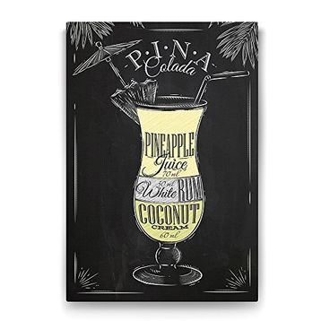 Tabloshop Pina Colada Kokteyl Tarifi 40x60 cm Tablo