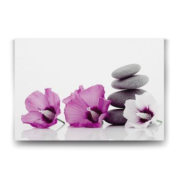 Tabloshop Sade Taşlar Ve Çiçek 140x100 cm Tablo