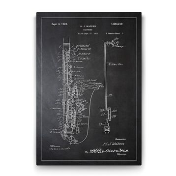 Tabloshop Saksafon Patenti 70x100 cm Tablo