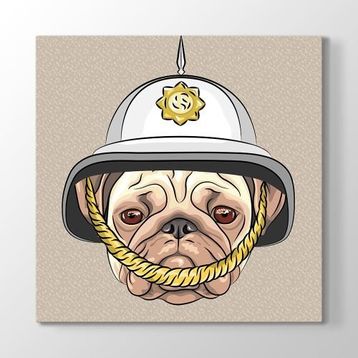 Tabloshop Şerif Bulldog 80x80 cm Tablosu