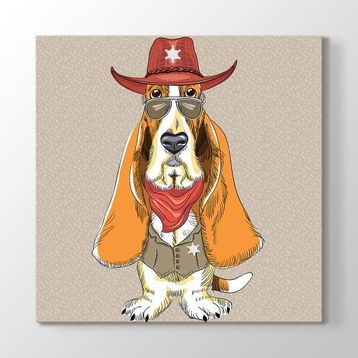 Tabloshop Şerif Köpek 70x70 cm Tablosu