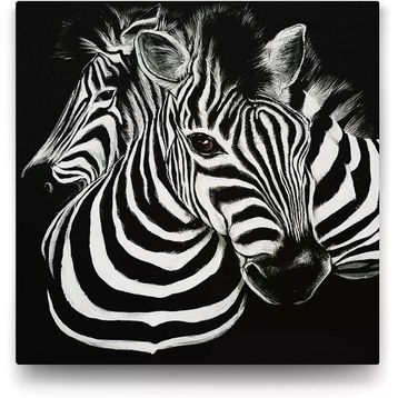 Tabloshop Siyah Beyaz Zebra 60x60 cm Tablo
