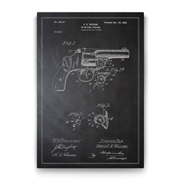 Tabloshop Smith Wesson Silah Patent 60x90 cm Tablo