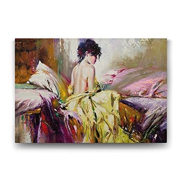Tabloshop Yalnız Kadın 75x50 cm Tablo