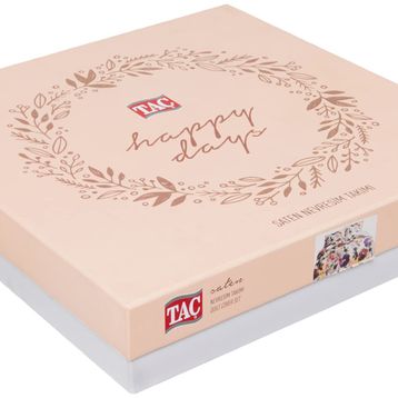 Taç 3254 Saten Alessa Çift Kişilik Sarı Nevresim Takımı