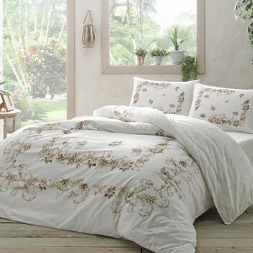 Taç 3464 Ranforce Bellarose Pembe Çift Kişilik Nevresim Takımı