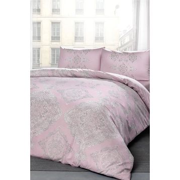 Taç 3465 Ranforce Mirabel Tek Kişilik Pembe Nevresim Takımı