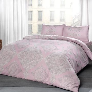 Taç 3465 Ranforce Mirabel Tek Kişilik Pembe Nevresim Takımı