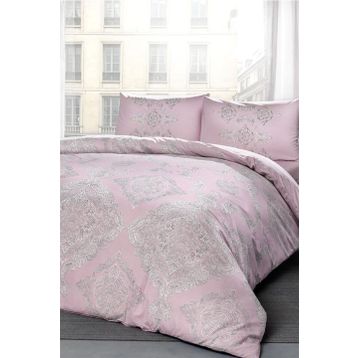 Taç 3465 Ranforce Mirabel Tek Kişilik Pembe Nevresim Takımı