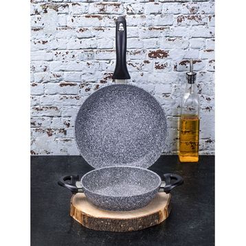 Taç 3539 Gri 2'li 20-26cm Ultra Granit Tava Seti