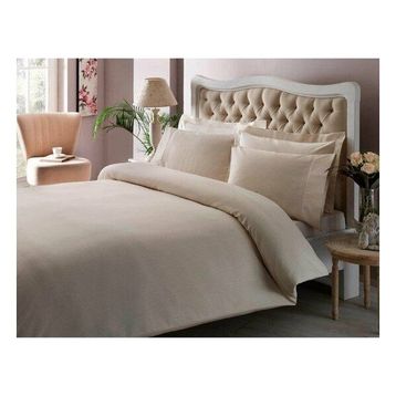 Taç 60117190 Premium Basic Stripe Çif Kişilik Krem Nevresim Takımı