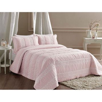 Taç 60164755 Sarah Mint Çift Kişilik Yatak Örtüsü Seti