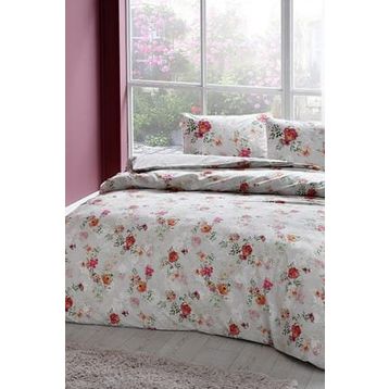 Taç 60191055 Ranforce Carmela Krem Çift Kişilik Nevresim Takımı
