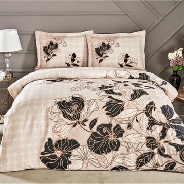 Taç 60251549 3254 Ranforce Sharon Çift Kişilik Cappuccino Nevresim Takımı