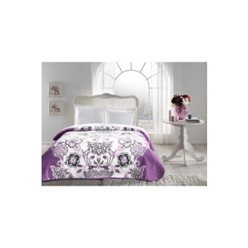 Taç 71308013 1068 Jasmine Mürdüm Çift Kişilik Battaniye