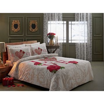 Taç Anneler Günü Özel Minnie Flowers Çift Kişilik Nevresim Takımı