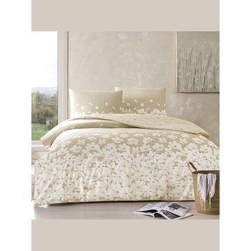 Taç April Bej Ranforce Çift Kişilik 200 x 220 cm Nevresim Takımı