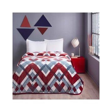 Taç Arleta Kırmızı Çift Kişilik Polyester Battaniye