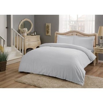 Taç Basic Gri Saten Çift Kişilik 200 x 220 cm Nevresim Takımı