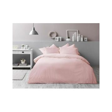 Taç Basic Pembe Tek Kişilik Antibakteriyel Nevresim Takımı