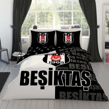 Taç Beşiktaş Parçalı Logo Lisanslı Çift Kişilik Nevresim Takımı