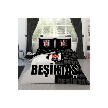 Taç Beşiktaş Parçalı Logo Lisanslı Çift Kişilik Nevresim Takımı