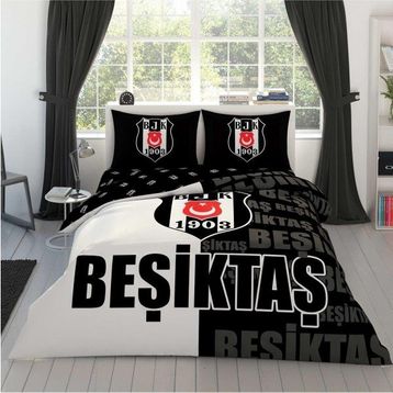Taç Beşiktaş Parçalı Logo Lisanslı Çift Kişilik Nevresim Takımı