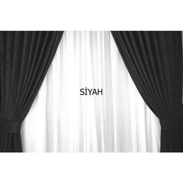 Taç Blackout Ekstraforlu Düz Dikiş Siyah 220x250 cm Fon Perde