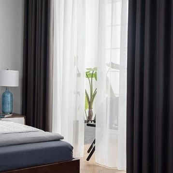 Taç Blackout Ekstraforlu Düz Dikiş Siyah 400x260 cm Fon Perde