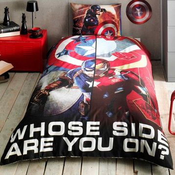 Taç Captain America Movie Tek Kişilik Lisanslı Nevresim Takımı