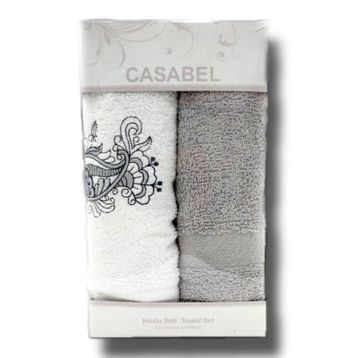 Taç Casabel 2'li Gri Havlu